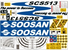 Комплект наклеек КМУ SOOSAN SCS513 Комплект наклеек КМУ SOOSAN SCS513