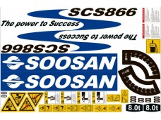 Комплект наклеек КМУ SOOSAN SCS866 Комплект наклеек КМУ SOOSAN SCS866