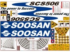 Комплект наклеек КМУ SOOSAN SCS506