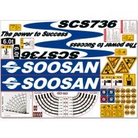 Комплект наклеек КМУ SOOSAN SCS736 Комплект наклеек КМУ SOOSAN SCS736