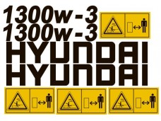 Наклейки на экскаватор HYUNDAI